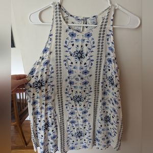 Old Navy Blue White Tank Top - Small